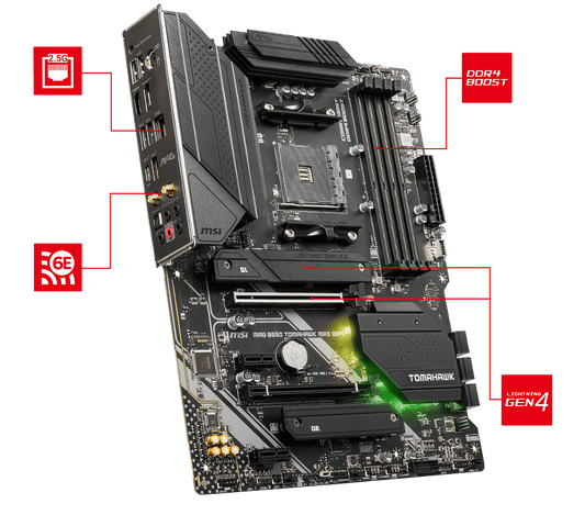 MSI MAG B550 TOMAHAWK MAX WIFI DDR4 ATX Motherboard – AM4 Socket AMD