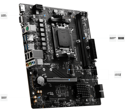 MSI PRO B650M-E DDR5 M-ATX Motherboard – AM5 Socket AMD