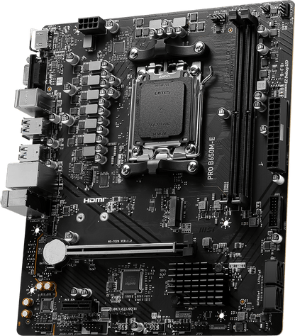 MSI PRO B650M-E DDR5 M-ATX Motherboard – AM5 Socket AMD