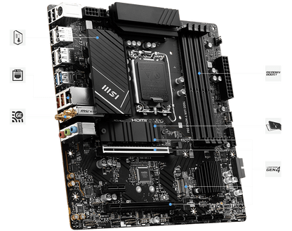 MSI Pro B760M-A WIFI DDR4 Motherboard INTEL