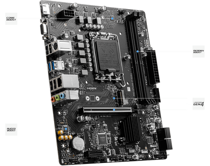 MSI Pro B760M-E DDR4 Intel Motherboard Supports Intel 12th , 13th & 14th Gen Processors