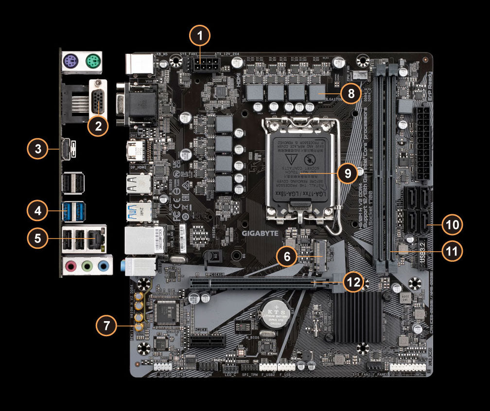 GIGABYTE H610M H V2 DDR4 M-ATX Motherboard INTEL